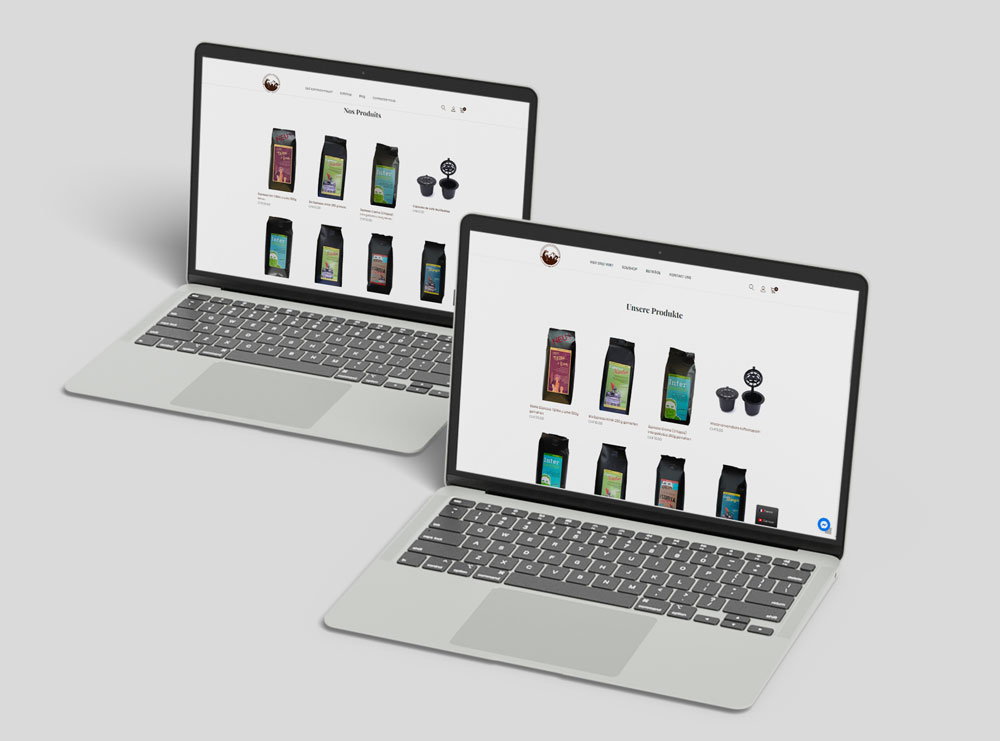 Página en diferentes idiomas